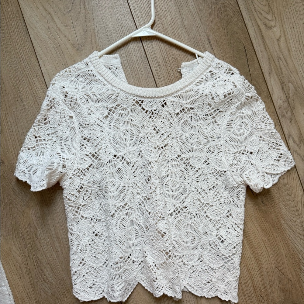 Abercrombie Lace White Top